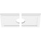 Ekena Millwork Rectangle Architectural Grade PVC Ceiling Medallion, 16"W x 8"H x 3"ID x 5 1/2"C x 1"P, Two-Piece CMP16X8RE2-03000 - alternate 3